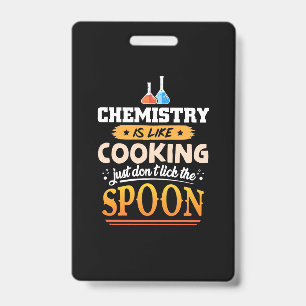 Badge Cadeaux Enseignant La Chimie Est Comme La Cuisin