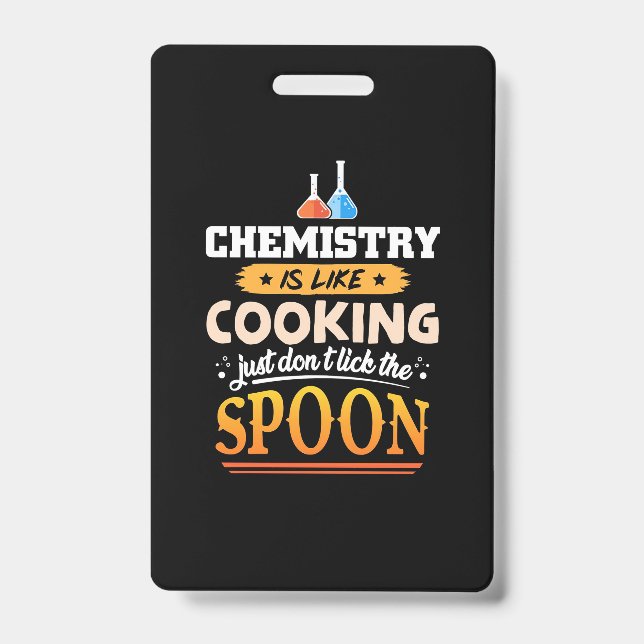Badge Cadeaux Enseignant | La Chimie Est Comme La Cuisin (Avant)