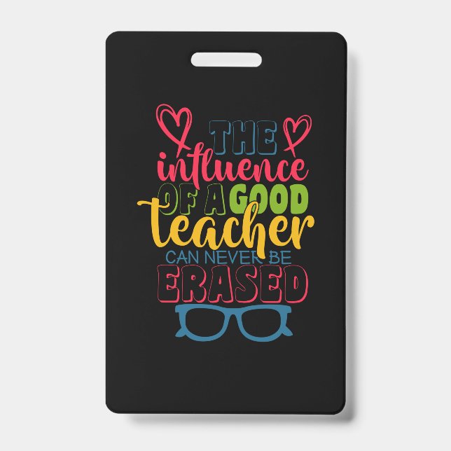 Badge Cadeaux Enseignant | L'Influence D'Un Bon Enseigna (Avant)