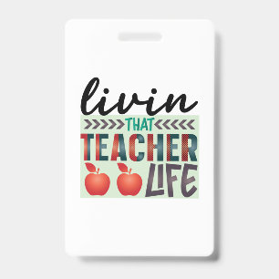 Badge Cadeaux Enseignant Vivre Cette Vie D'enseignant
