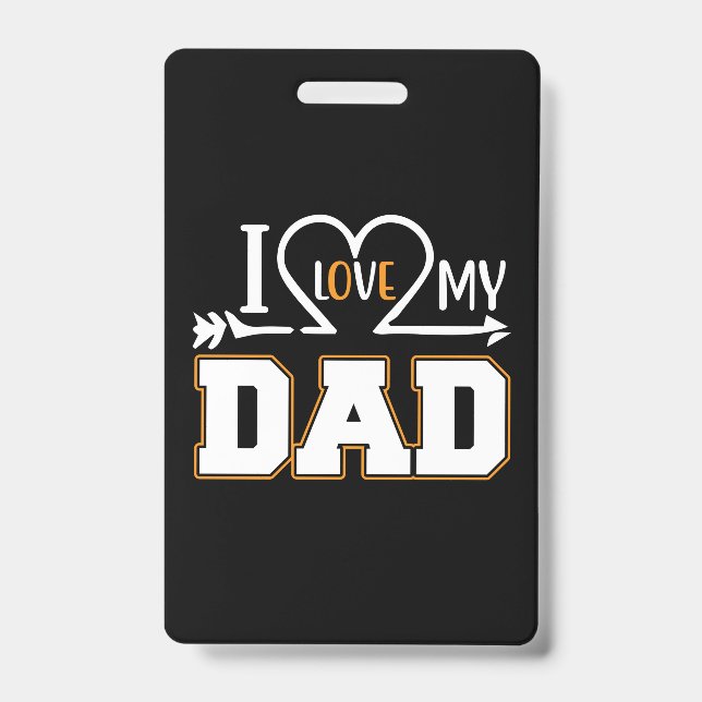 Badge Cadeaux papa | J'aime mon père (Avant)
