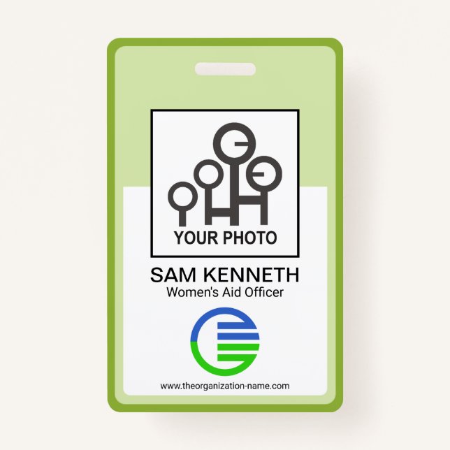 Badge Cadre de la frontière verte Entreprise Employé Inf (Devant)