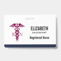 Caducée Simple Rouge Infirmière Diplômée Symbole I