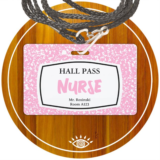 Badge cahier de composition laissez-passer pour infirmiè (Créateur téléchargé)