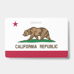 Badge California Cali Republic Bear Flag, US States Badg