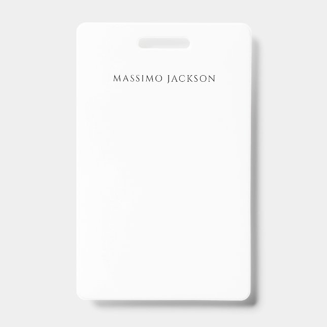 Badge Calligraphie chic simple noir et blanc de son prop (Avant)