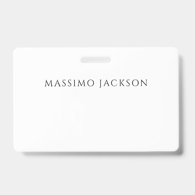 Badge Calligraphie chic simple noir et blanc de son prop (Avant)