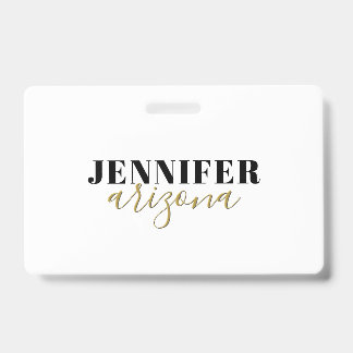Badge Calligraphie Elegant Plain Ajouter son propre nom