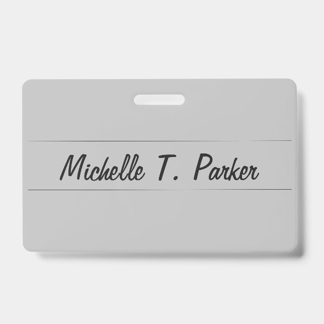 Badge Calligraphie minimaliste élégante professionnelle (Avant)