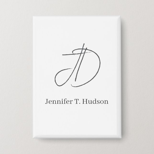 Badge Calligraphy trendy classical monogram  (Recto)