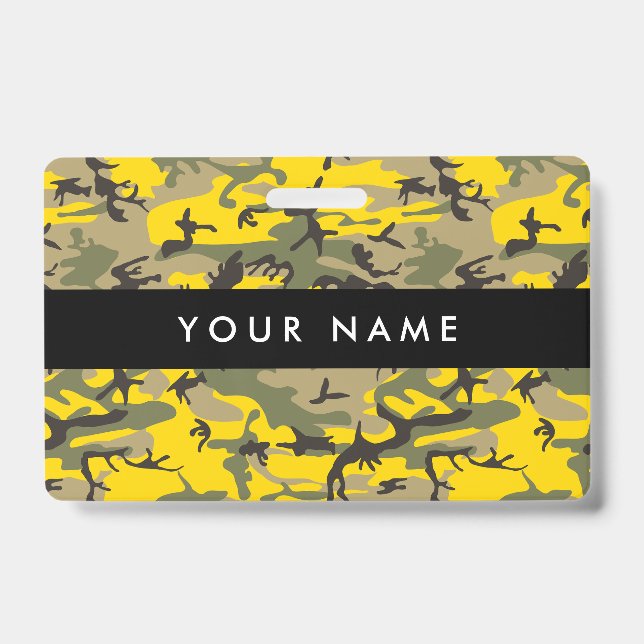Badge Camo jaune et vert, Camouflage, Militaire, Armée (Avant)