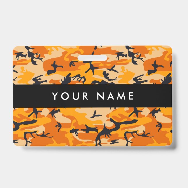 Badge Camo orange, Camouflage, Militaire, Armée (Avant)