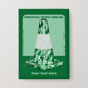 Badge Camouflage rd cône drôle de cône de circulation