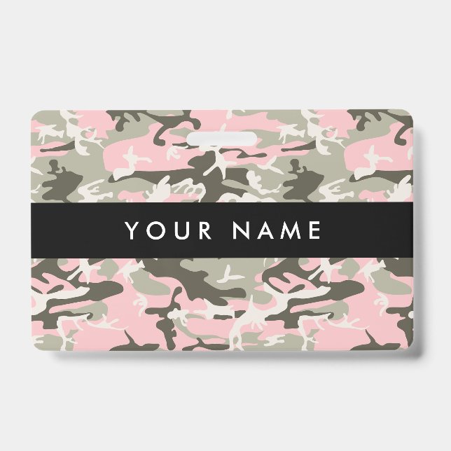 Badge Camouflage Rose et Vert, Camouflage, Militaire, Ar (Avant)