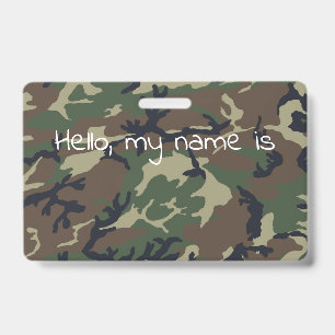 Badge Camouflage vert marron