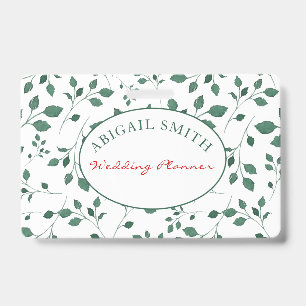 Badge Campagne Rustique Nom de Mariage ou d'Entreprise