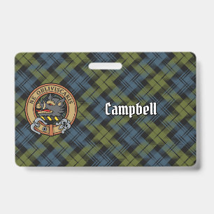 Badge Campbell Crest sur Tartan