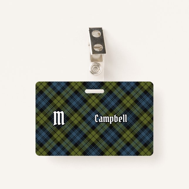Badge Campbell Tartan (Devant avec clip)