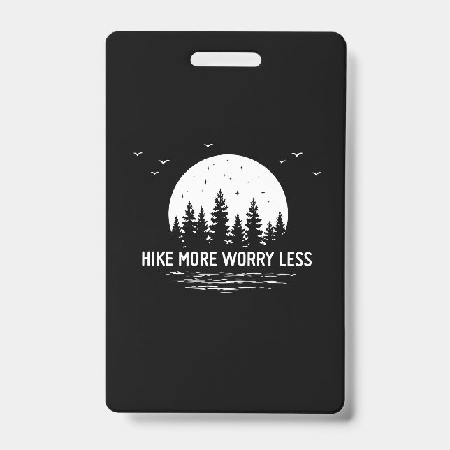 Badge Camper Gift | Hike More Worry Less Birthday (Avant)