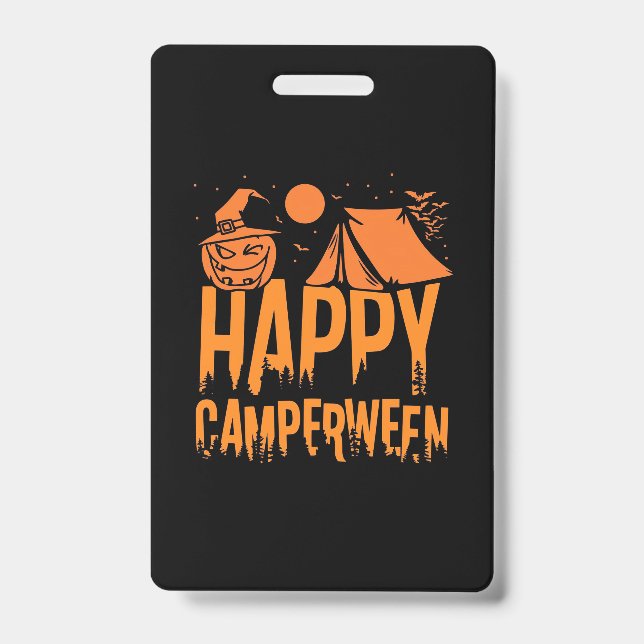 Badge Camping-car Halloween Nature (Avant)