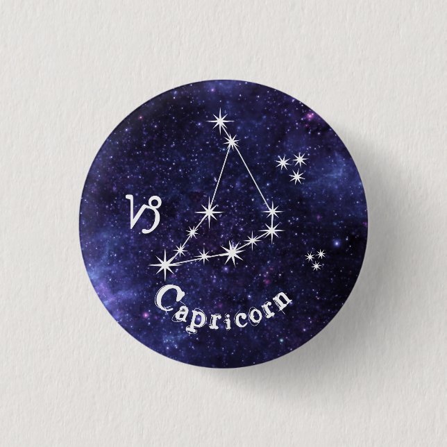 Badge Capricorne, Badge Zodiac Horoscope (Devant)