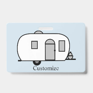 Badge Caravane Chez customisée 