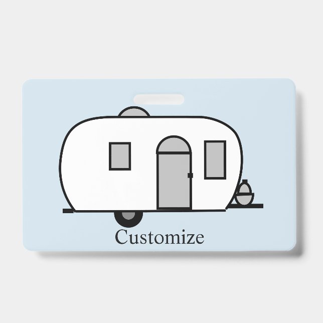 Badge Caravane Chez customisée  (Avant)