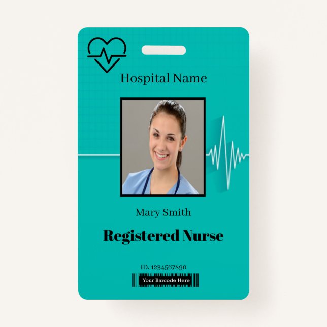 Badge Cardio Cardio à vie - Cardio Heartbeat - ID photo  (Devant)