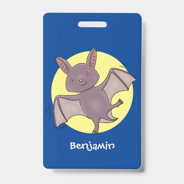 Badge Caricature de vol de chauve-souris (Front)