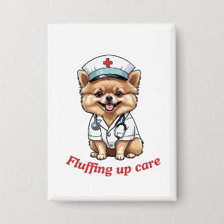 Badge Caricature d'infirmière avec Porte - clé de concep