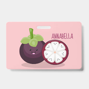 Badge Caricature mignonne mauve mangouste