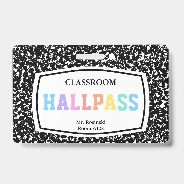 Badge carnet de composition classe carte de sortie laniè (Avant)