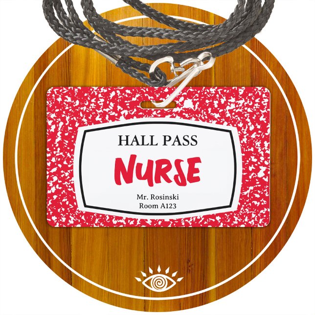 Badge carnet de composition laissez-passer d'infirmière  (Créateur téléchargé)