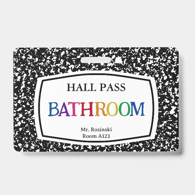 Badge carnet de composition passeport de salle de bain p (Avant)