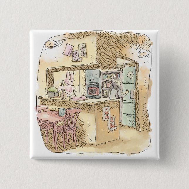 BADGE CARRÉ 5 CM さ な く じ れ う ぎ さ の         (Devant)