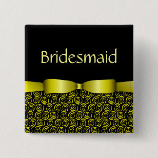 Badge Carré 5 Cm 100 rosettes épousant des boutons de demoiselle