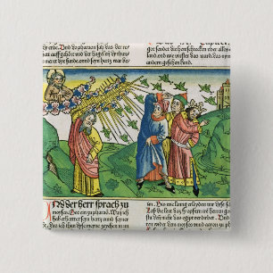 Badge Carré 5 Cm 10:1 d'exode - 20 les sept pestes de l'Egypte : le