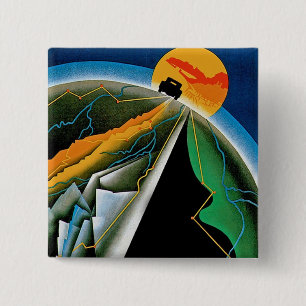 Badge Carré 5 Cm 10e Rallye automobile de Monte Carlo