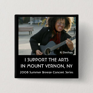 Badge Carré 5 Cm 2008 séries de concert de brise d'été