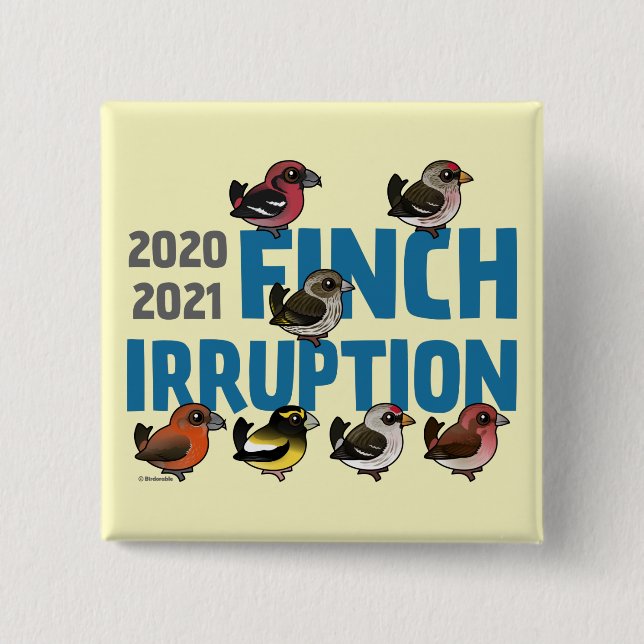 Badge Carré 5 Cm 2020-2021 Finch Irruption (Devant)