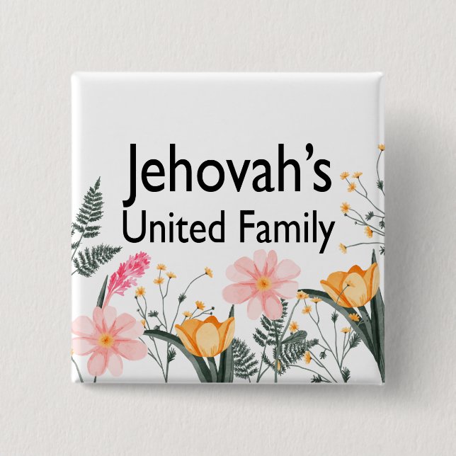 Badge Carré 5 Cm 2022-23 Circuit Assembly Famille unie de Jehovah (Devant)