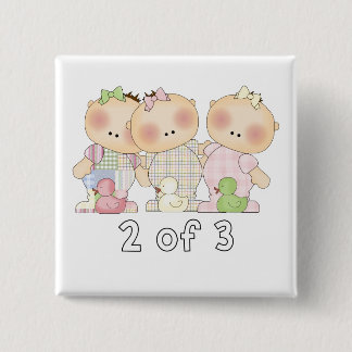 Badge Carré 5 Cm 2 3 du triplet Cuties