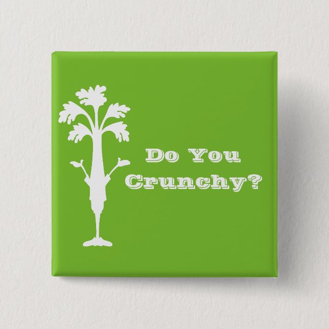 Badge Carré 5 Cm 2" "croquant" bouton carré (Devant)