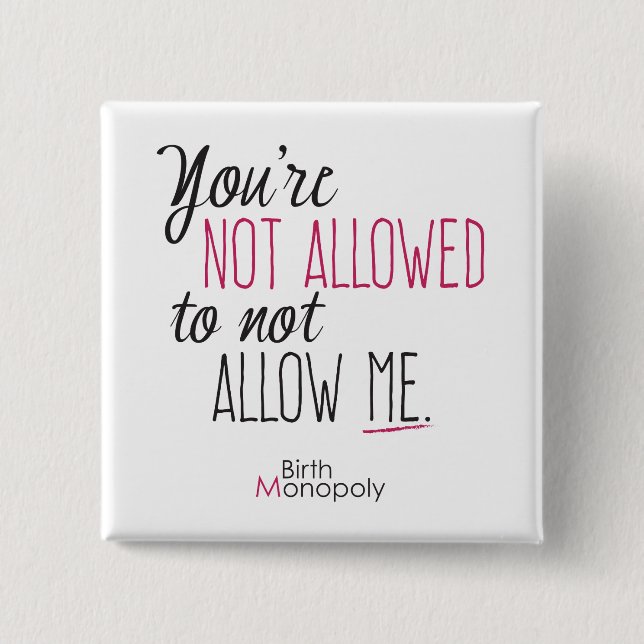 Badge Carré 5 Cm "" 2" non laissé bouton carré (Devant)