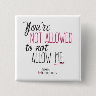 Badge Carré 5 Cm "" 2" non laissé bouton carré