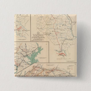 Badge Carré 5 Cm 2d corps AN Va, camps, piquets de grève, routes