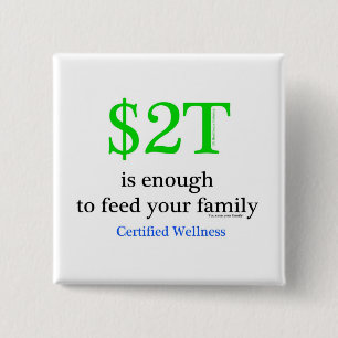 Badge Carré 5 Cm $2T est assez