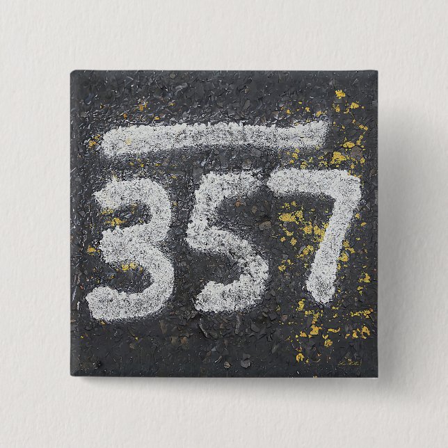 Badge Carré 5 Cm 357 Numéro de Maçon et Numéro d'Ange (Devant)