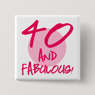 Badge Carré 5 Cm 40 Et Fabuleux