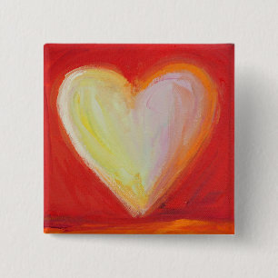 Badge Carré 5 Cm 4 Coeurs d'amour Peinture Peinture Peinture Ordina
